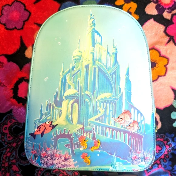 Disney Loungefly The Little Mermaid Mini Backpack - Picture 1 of 16